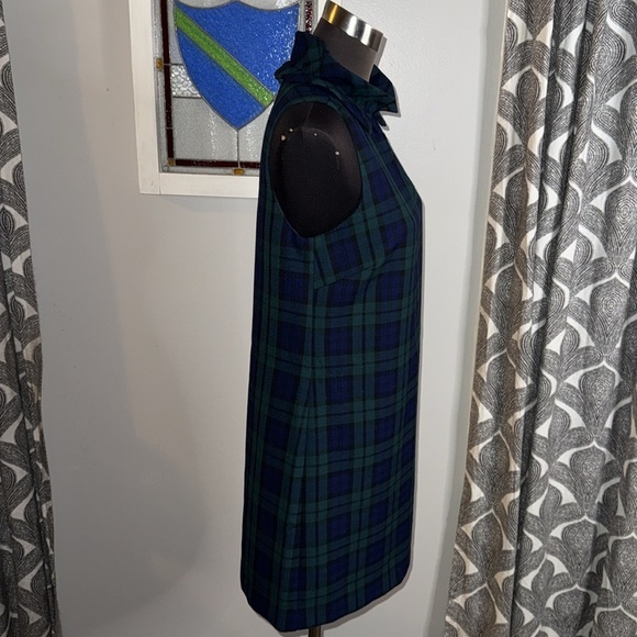 Vineyard Vines Plaid Ruffle Neckline Sleeveless Midi Dress - Picture 7 of 9